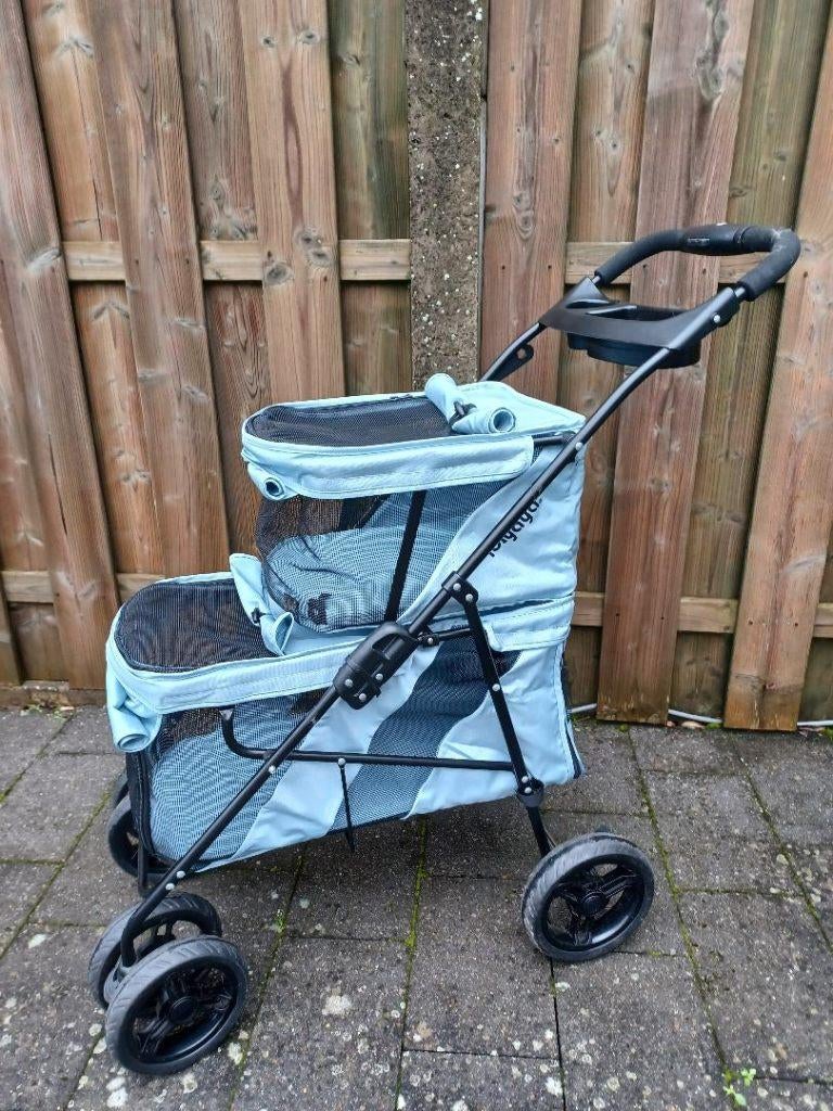 dubbele hondenbuggy, Dieren en Toebehoren, Transportboxen, Zo goed als nieuw, Ophalen