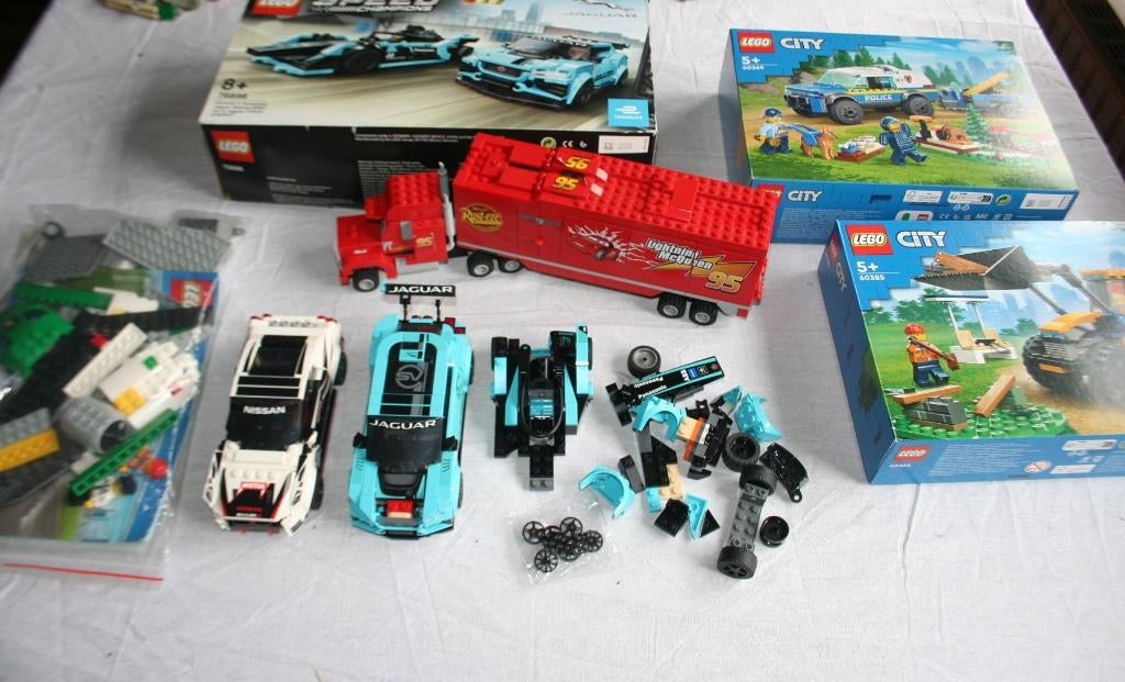 Lotje lego voertuigen city, disney cars, speed champions, Ophalen, Lego
