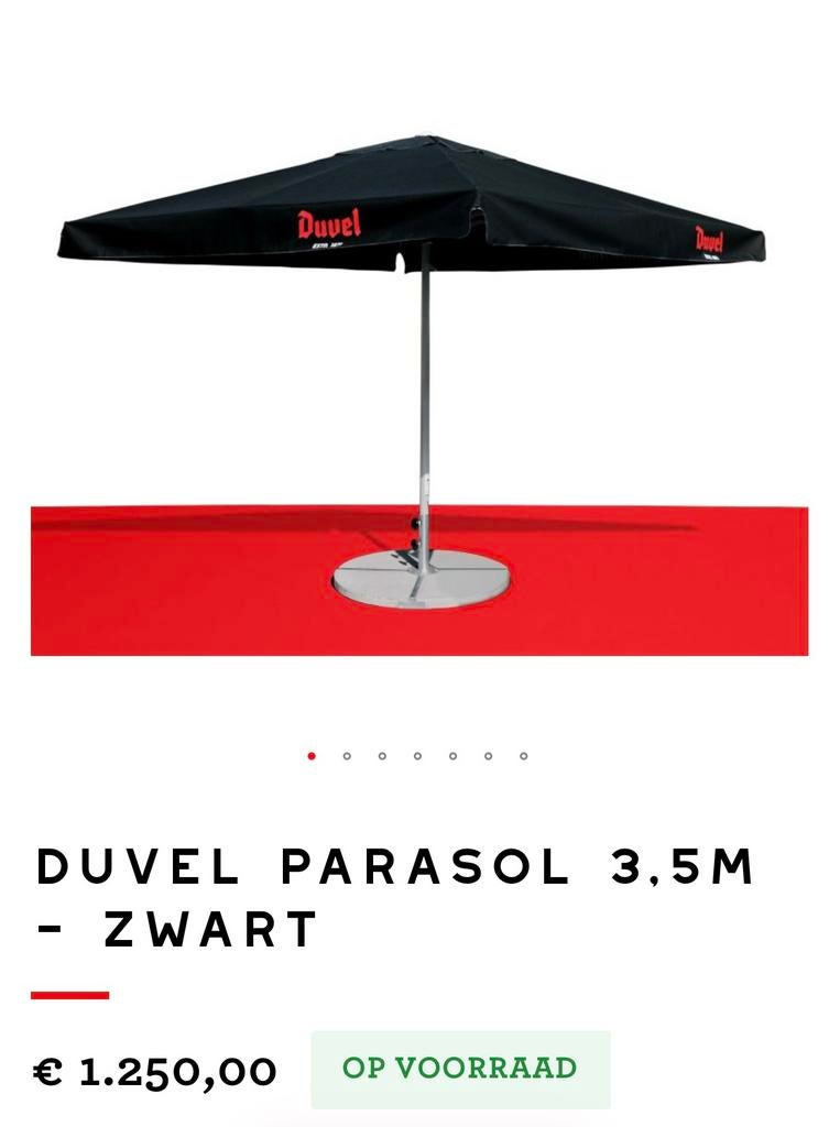 Parasol Tripel d’Anvers, Jardin & Terrasse, Parasols, Neuf, 3 à 4 mètres, Étanche, Enlèvement