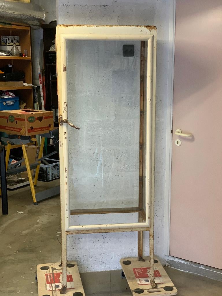 Ancienne vitrine de pharmacie., 25 à 50 cm, Verre, Utilisé, 50 à 100 cm