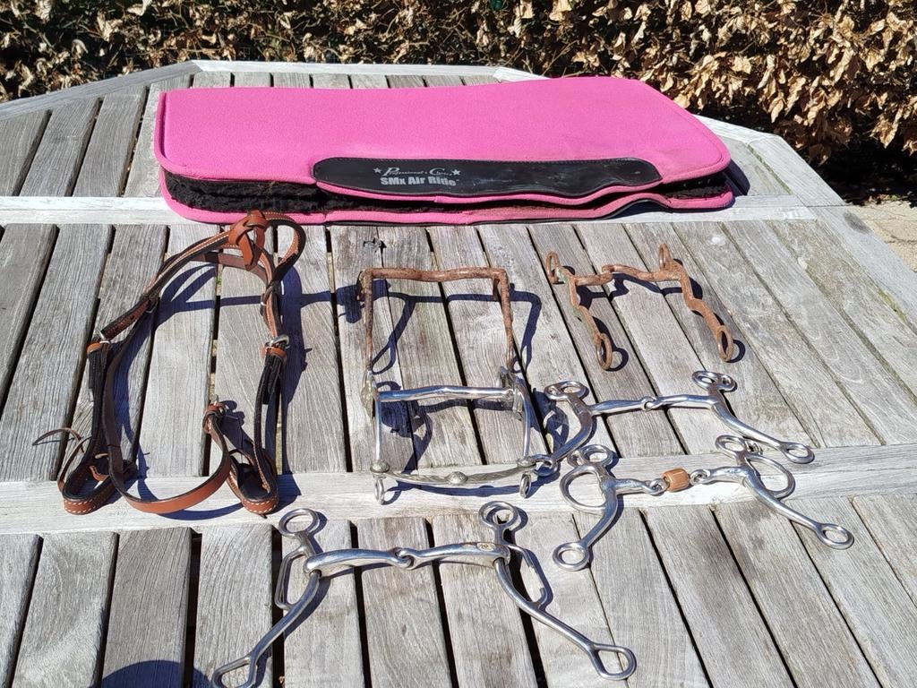 Western bitten, hoofdstel en westen pad, Dieren en Toebehoren, Paarden en Pony's | Hoofdstellen en Tuigage, Western, Ophalen of Verzenden