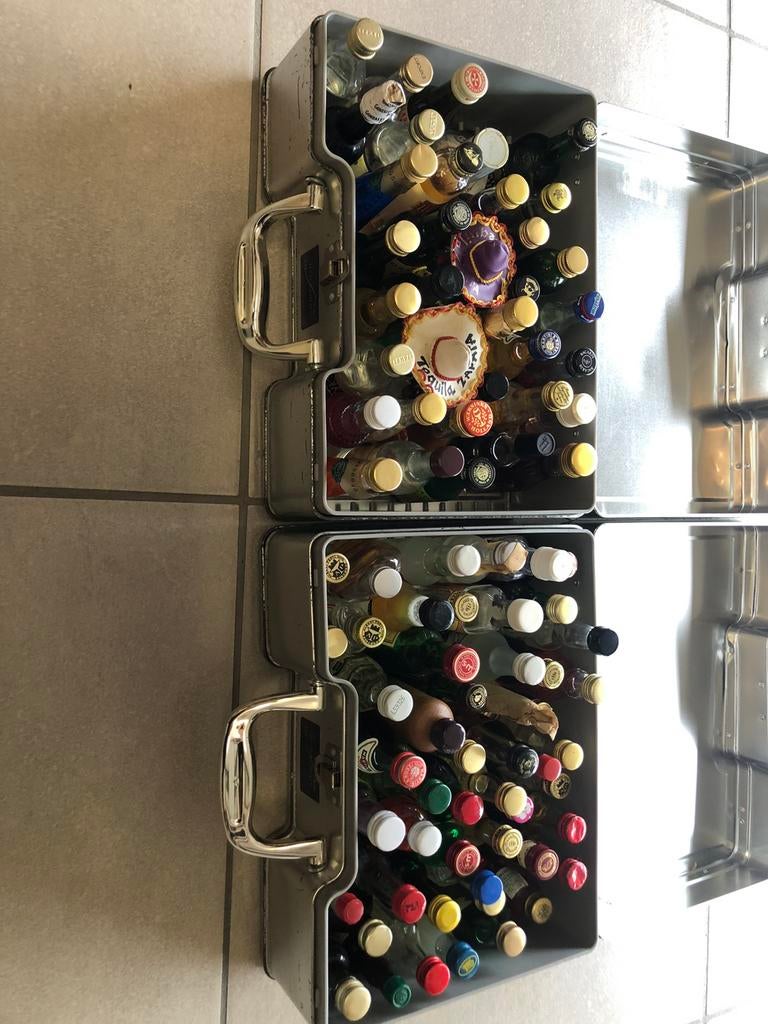 90 tal miniflesjes sterke drank, Ophalen