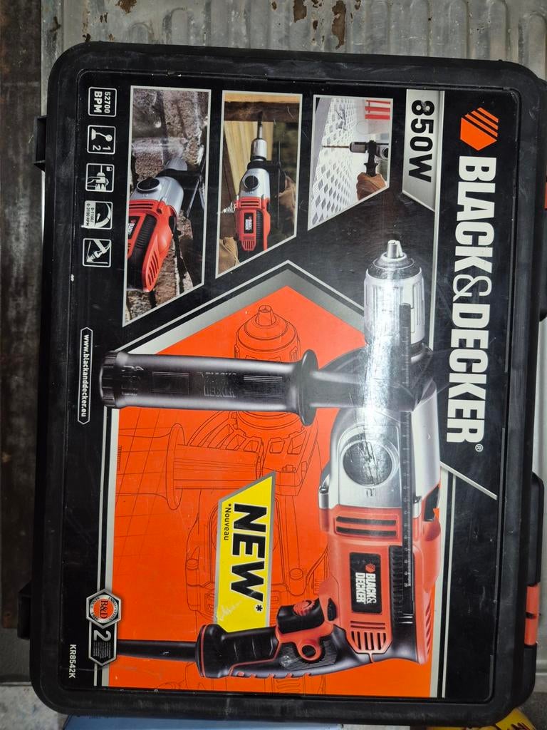 Perceuse Black&Decker KR8542, Bricolage & Construction, 600 watts ou plus, Comme neuf, Enlèvement, Vitesse variable