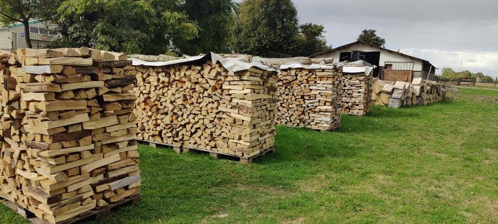 DROOG mengeling eik en beuk. 0479 01 78 30., Tuin en Terras, Brandhout, Ophalen of Verzenden