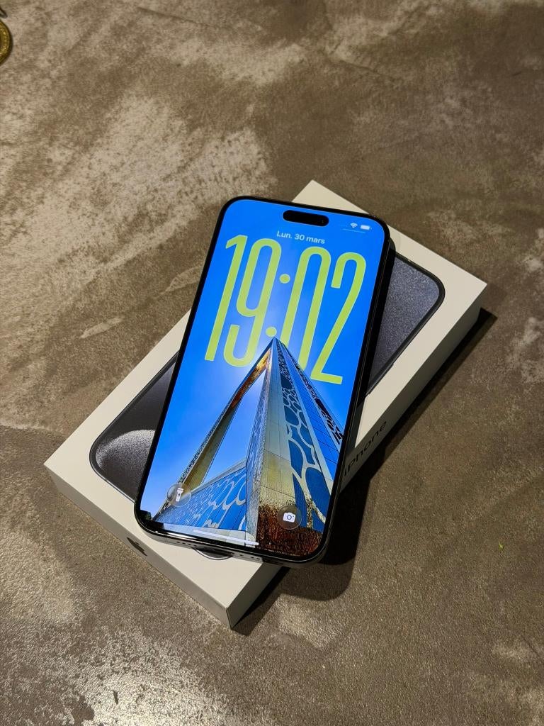 iPhone 15 Pro Max 256 GB blauw, Telecommunicatie, Mobiele telefoons | Apple iPhone, 256 GB, 83 %, Gebruikt, Blauw