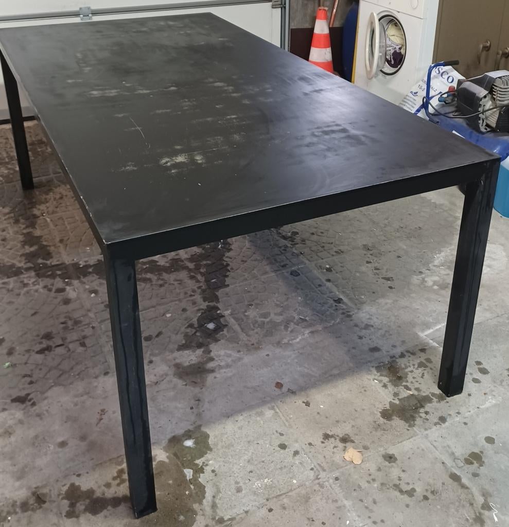 Tafel in alu, Tuin en Terras, Tuintafels, Ophalen, Gebruikt, Rechthoekig, Aluminium