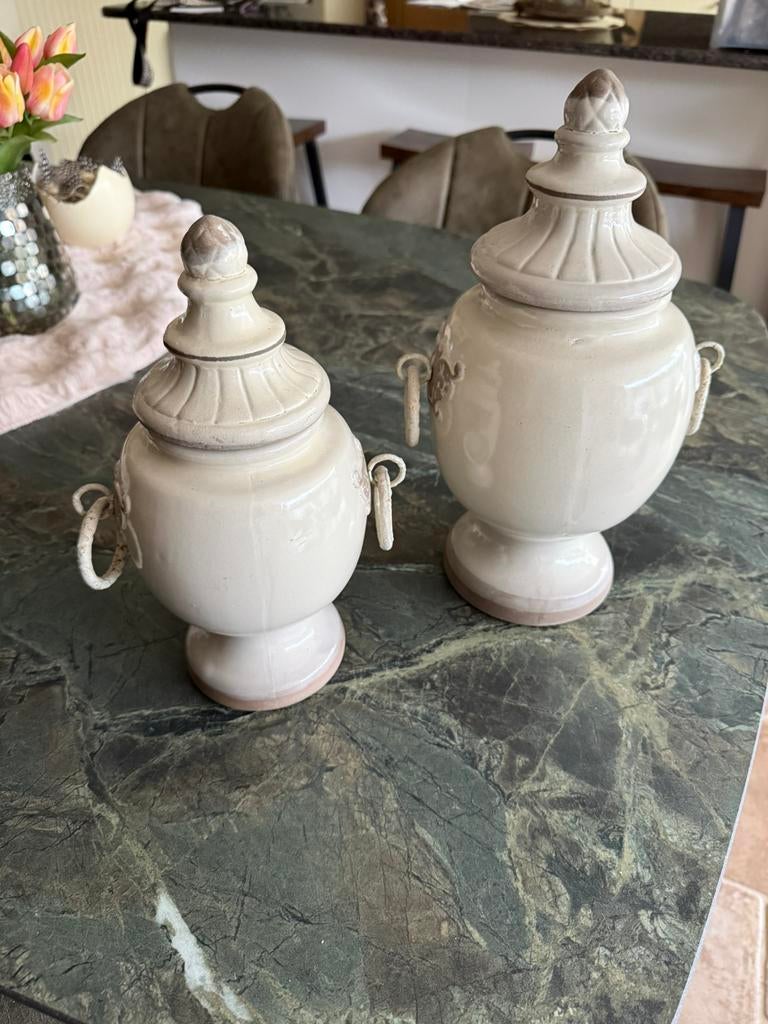 2 zware landelijke vasen, Huis en Inrichting, Woonaccessoires | Vazen, Ophalen, Zo goed als nieuw