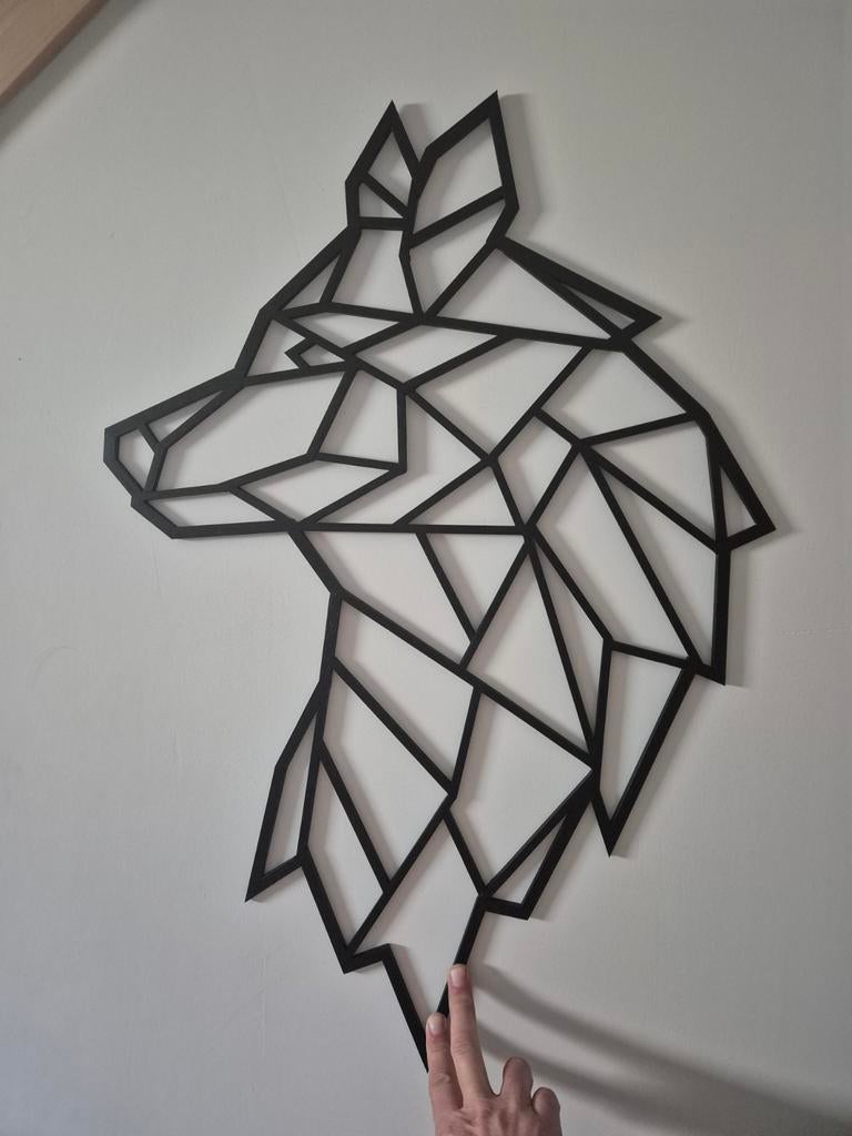 ​ Décoration Murale Chien/loup Géométrique, Enlèvement