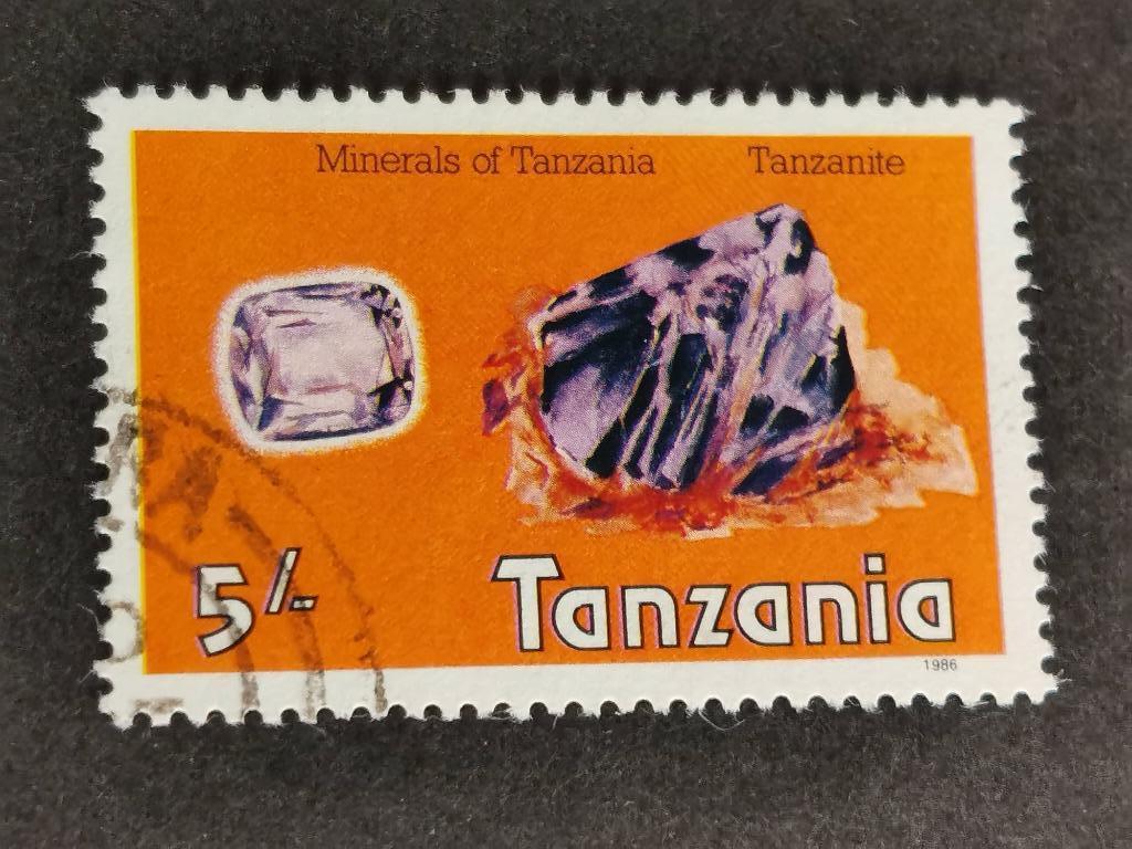 Tanzanie 1986 - minéraux - Tanzanite, Enlèvement ou Envoi, Tanzanie, Affranchi