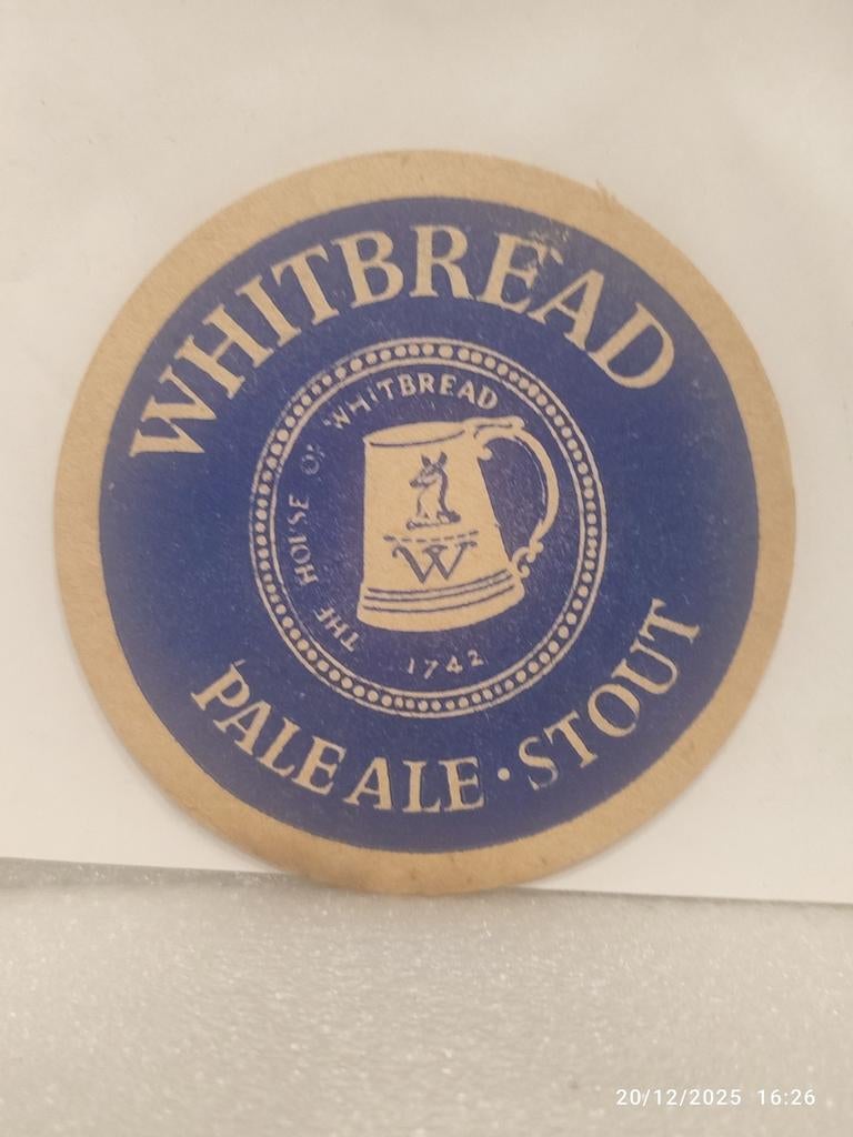 Voormalige WHITBREAD BRITISH WEEK IN BRUSSELS coaster., Verzamelen, Ophalen of Verzenden, Zo goed als nieuw, Viltje(s), Overige merken