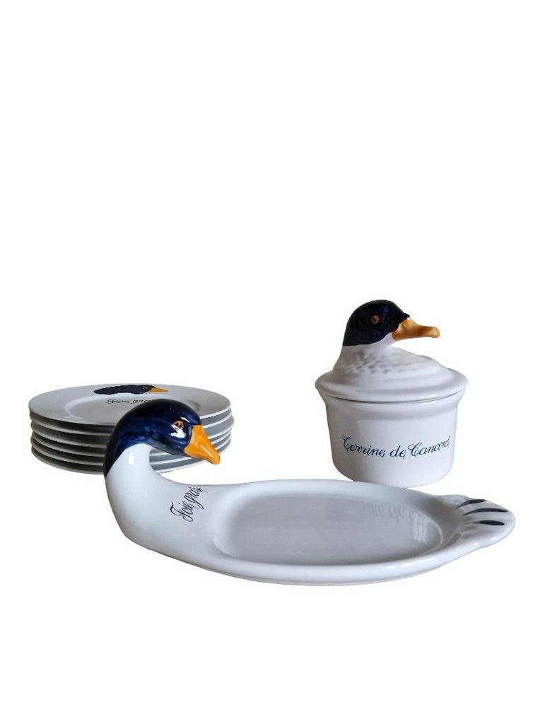 Ensemble terrine plat et assiettes à foie gras, Antiquités & Art, Enlèvement