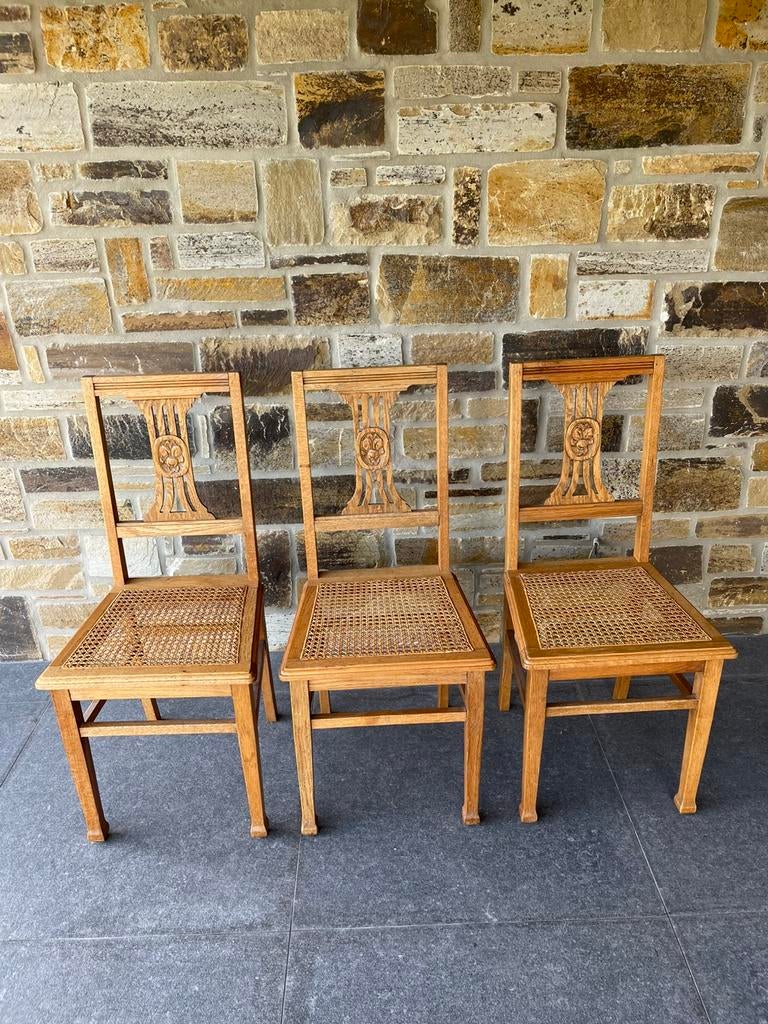 Chaises Anciennes en chêne, Maison & Meubles, Chaises, Enlèvement, Comme neuf