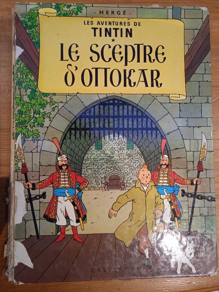 Les aventures de Tintin - "Le sceptre d'Ottokar"., Une BD, Enlèvement, Utilisé, Hergé