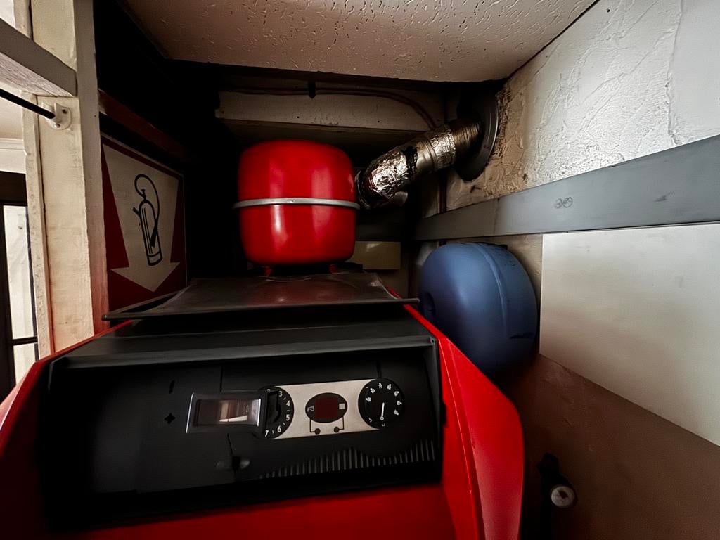 Combi mazoutketel + buffertank + brander 28kw, Ophalen, Gebruikt, 100 liter of meer, Boiler