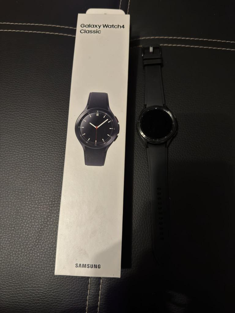 Galaxy Watch 4 Classic, Handtassen en Accessoires, Smartwatches, Gebruikt, Zwart, Ophalen of Verzenden, Samsung