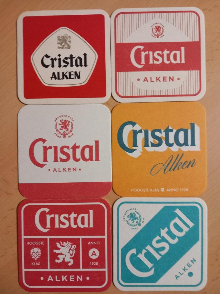 Bierviltjes Cristal Alken (325), Verzamelen, Biermerken, Ophalen of Verzenden, Zo goed als nieuw