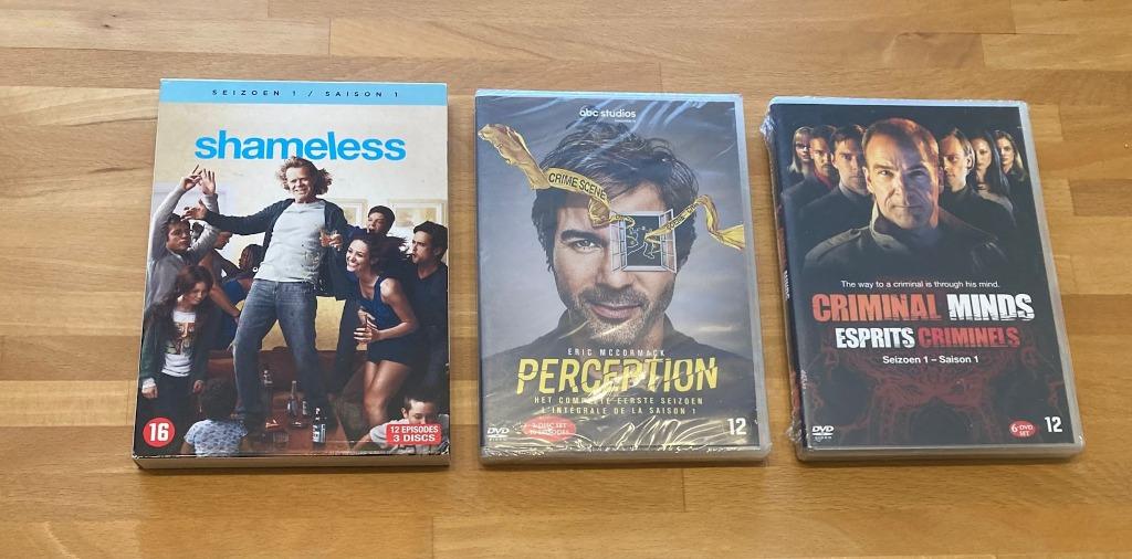Seizoen 1 van Shameless, Perception en Criminal Minds, Cd's en Dvd's, Dvd's | Tv en Series, Ophalen