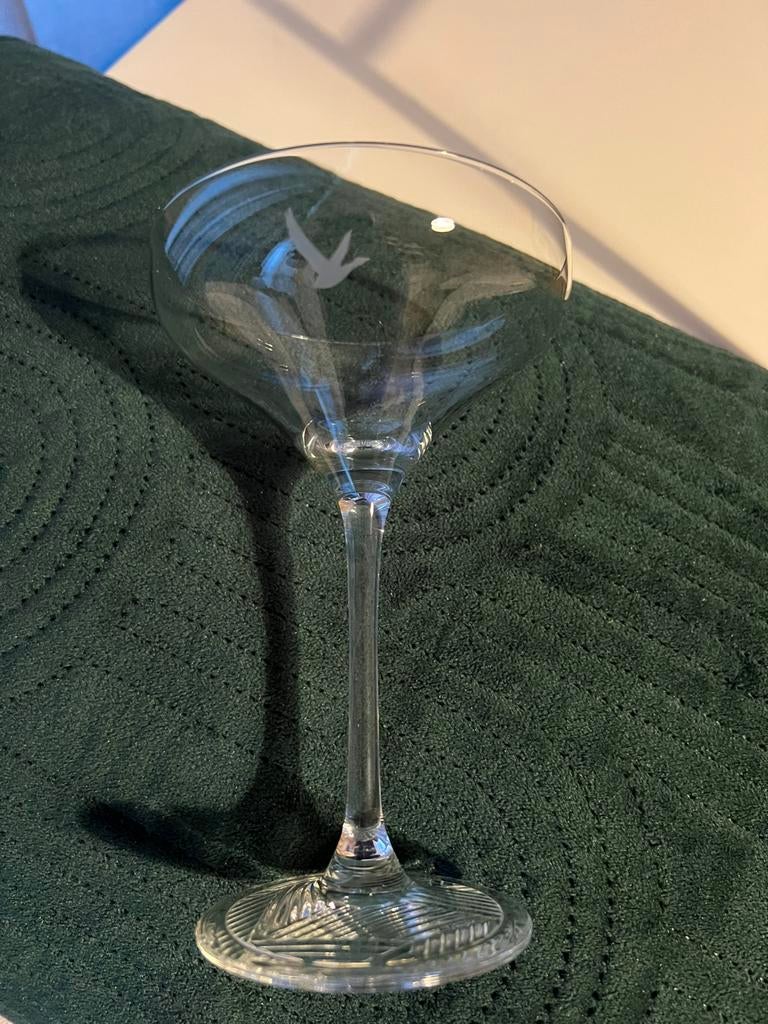 6 kristallen Grey Goose glazen met geslepen embleem, Collections, Enlèvement, Comme neuf