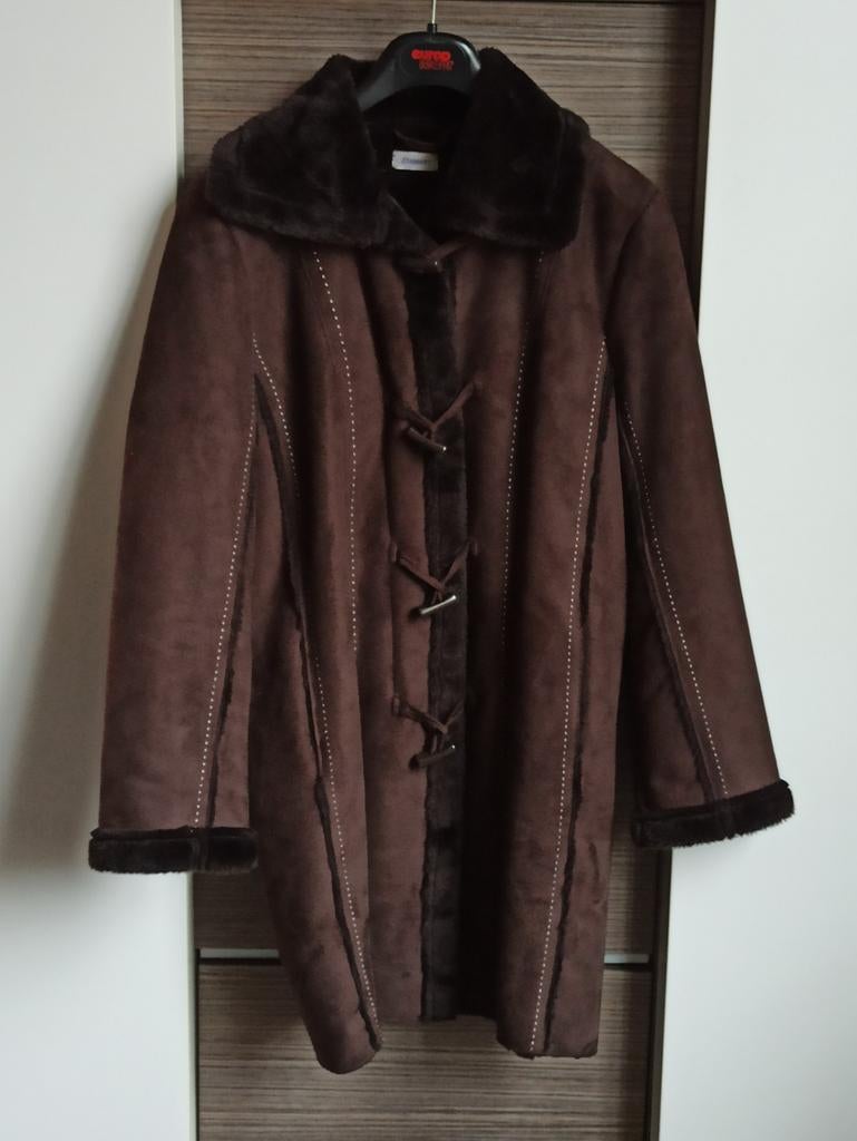 Veste d'hiver pour femme en faux daim et Teddy, Damart, Taille 38/40 (M), Enlèvement ou Envoi, Comme neuf, Brun