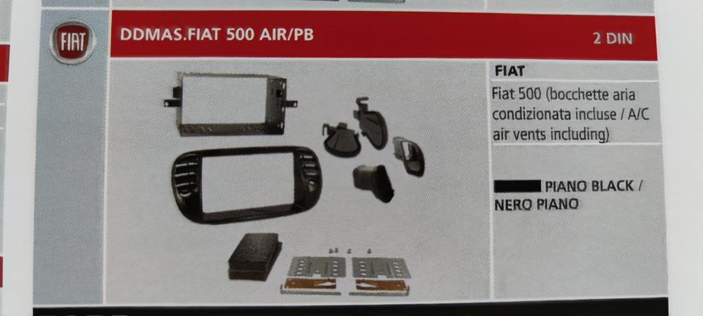 KIT ADAPTATEUR AUTORADIO 2DIN FIAT 500 NOIR PIANOLAC, Autos : Divers, Autoradios, Enlèvement ou Envoi, Neuf