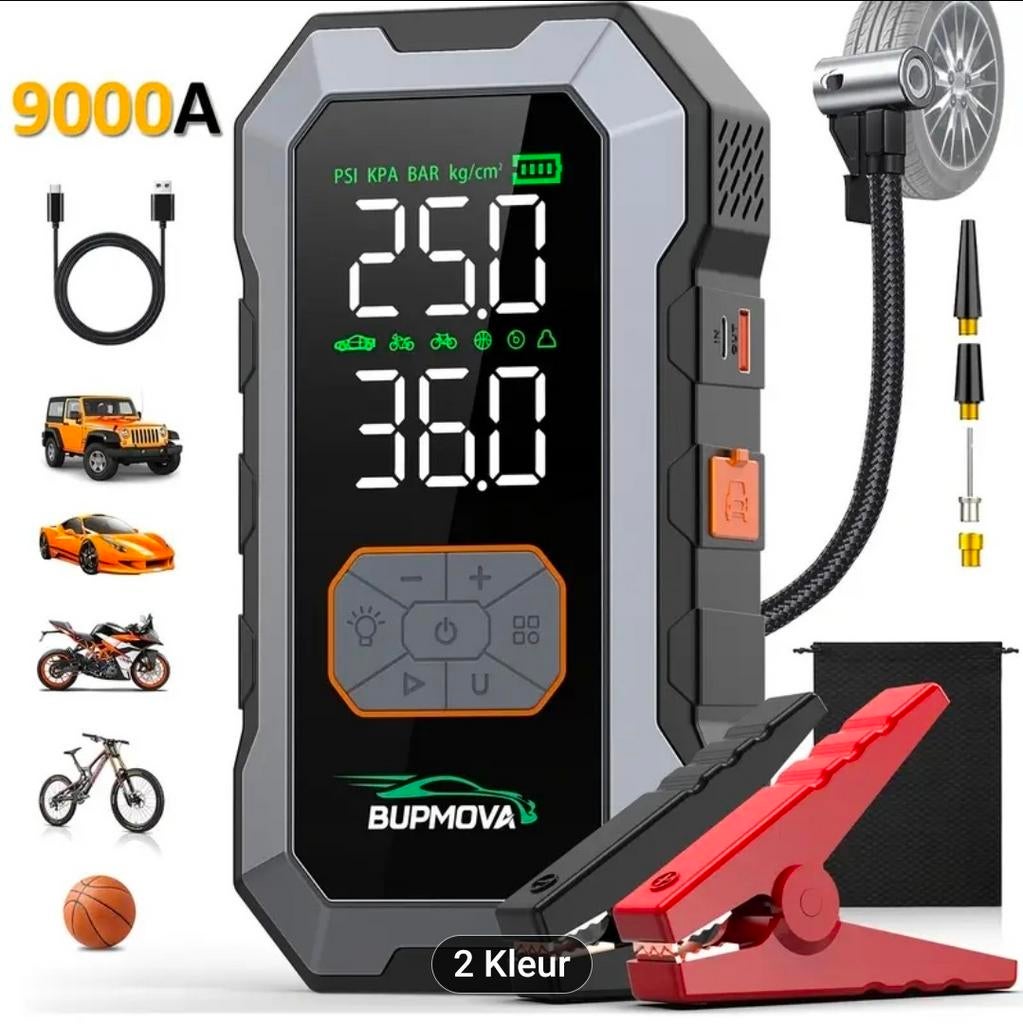 Jumpstarter met compressor 9000A, Ophalen of Verzenden, Nieuw