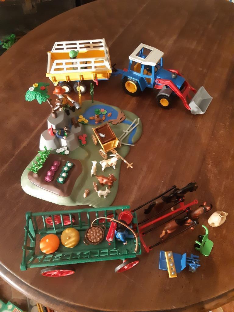 Playmobil boerderijset + tractor/aanhanger + kar 79€, Kinderen en Baby's, Ophalen, Zo goed als nieuw, Complete set