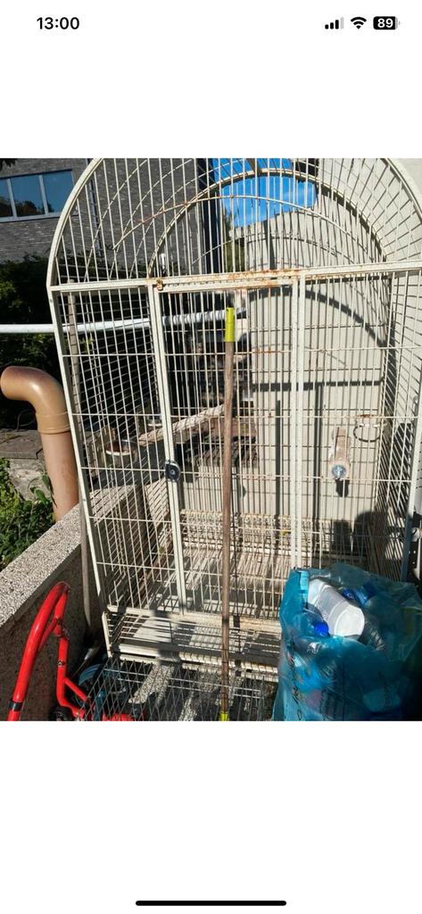 Grande cage pour perroquet, Enlèvement, Comme neuf, Bois