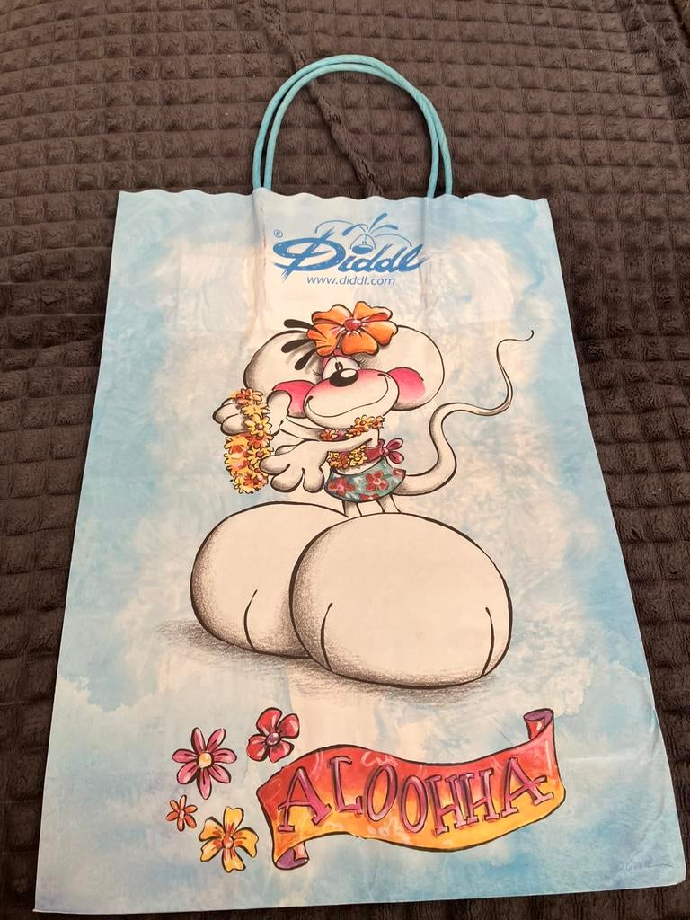 Grote papieren zak diddl surfplank & didlina bloemen, Verzamelen, Ophalen of Verzenden, Diddl