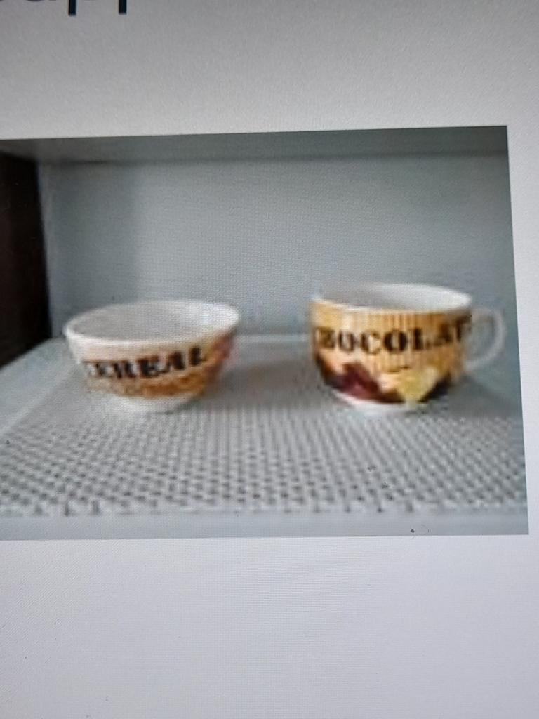 Mueslikom „Chocolade” en jumbobeker, Overige materialen, Nieuw, Ophalen of Verzenden, Overige stijlen