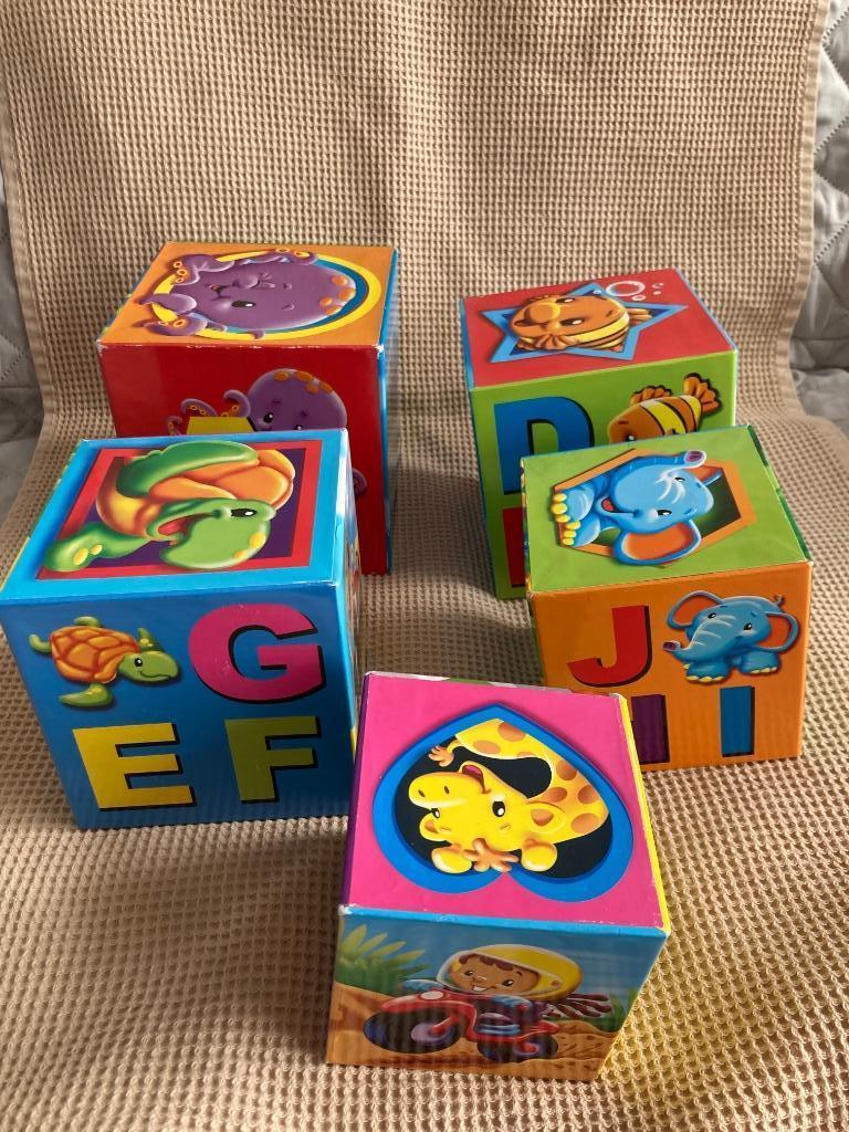 Blokken om te stapelen alfabet en cijfers, Kinderen en Baby's, Ophalen of Verzenden, Zo goed als nieuw, Knutselen