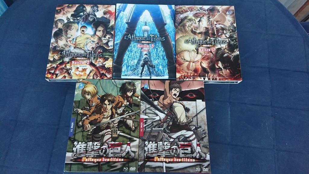 Coffret L' Attaque des Titans saison 1 à 3, Cd's en Dvd's, Dvd's | Tekenfilms en Animatie, Zo goed als nieuw, Anime (Japans), Tekenfilm