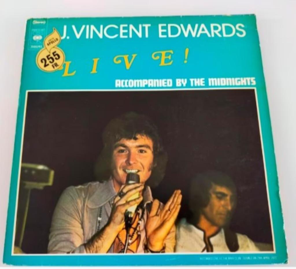 Vinyle LP J. Vincent Edwards Live ! Pop UK Soft Rock, Enlèvement ou Envoi, 12 pouces