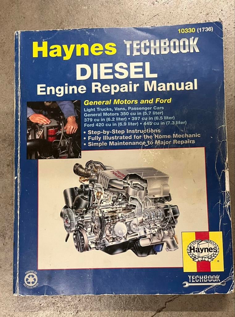 Haynes diesel engine repair manuel, Enlèvement ou Envoi