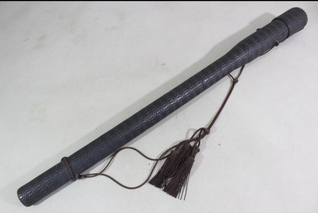 Katana - Wood, Ajiro (papier japonais) - Yatsutsu (étui à fl, Antiquités & Art, Enlèvement ou Envoi