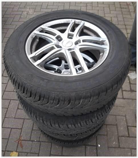 4 Jantes DEZENT 17" (5x108) + Pneus neufs Semperit, Auto-onderdelen, Banden en Velgen, Banden en Velgen, Winterbanden, 17 inch