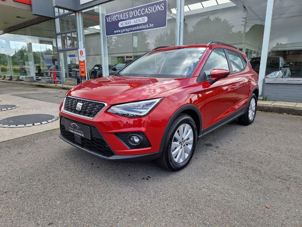 SEAT Arona 1.0 Essence 110ch - 2021 - 12.667 km - 22.490€, Rouge, Achat, Entreprise, Noir