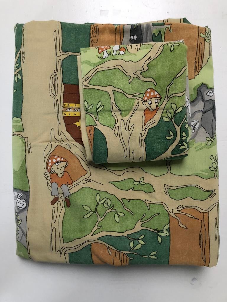 Housse de couette simple + taie d'oreiller IKEA, Garçon ou Fille, Enlèvement ou Envoi, Housse de couette, Vert