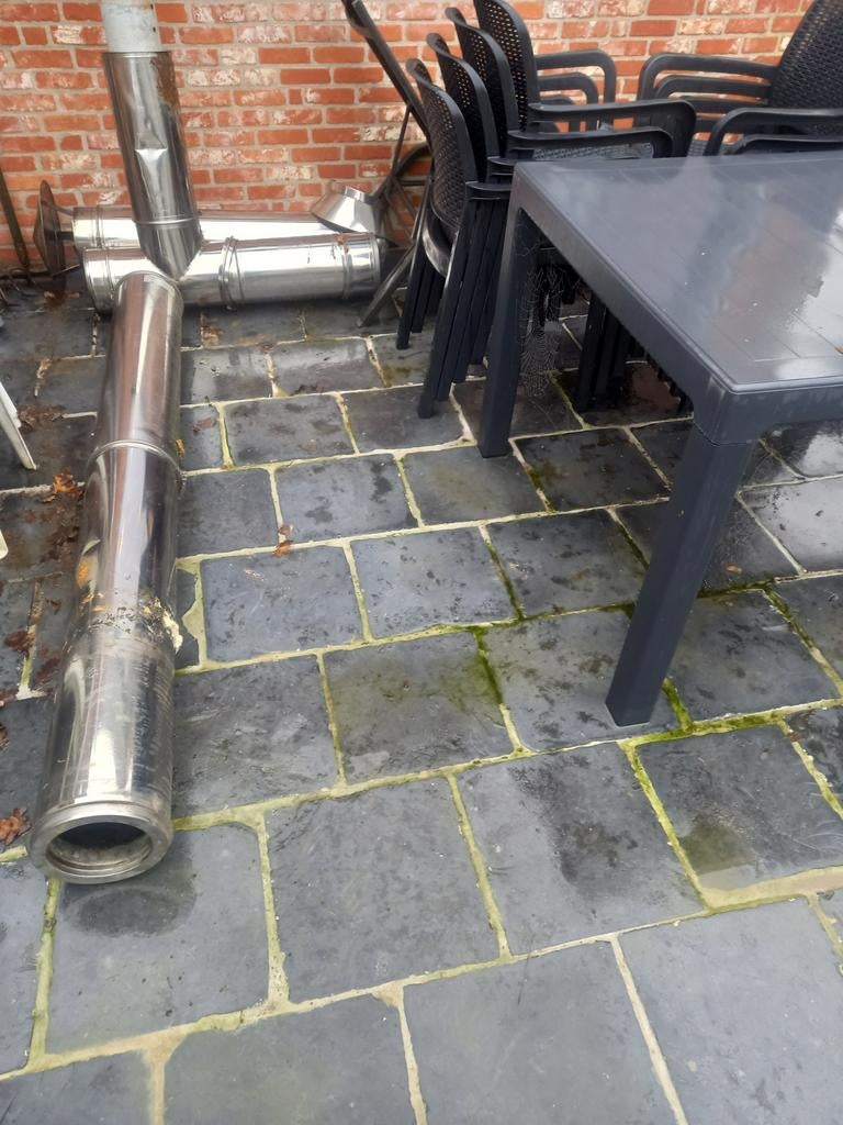 Tuyaux de cheminée à double paroi en inox, Bricolage & Construction, Enlèvement, Inox