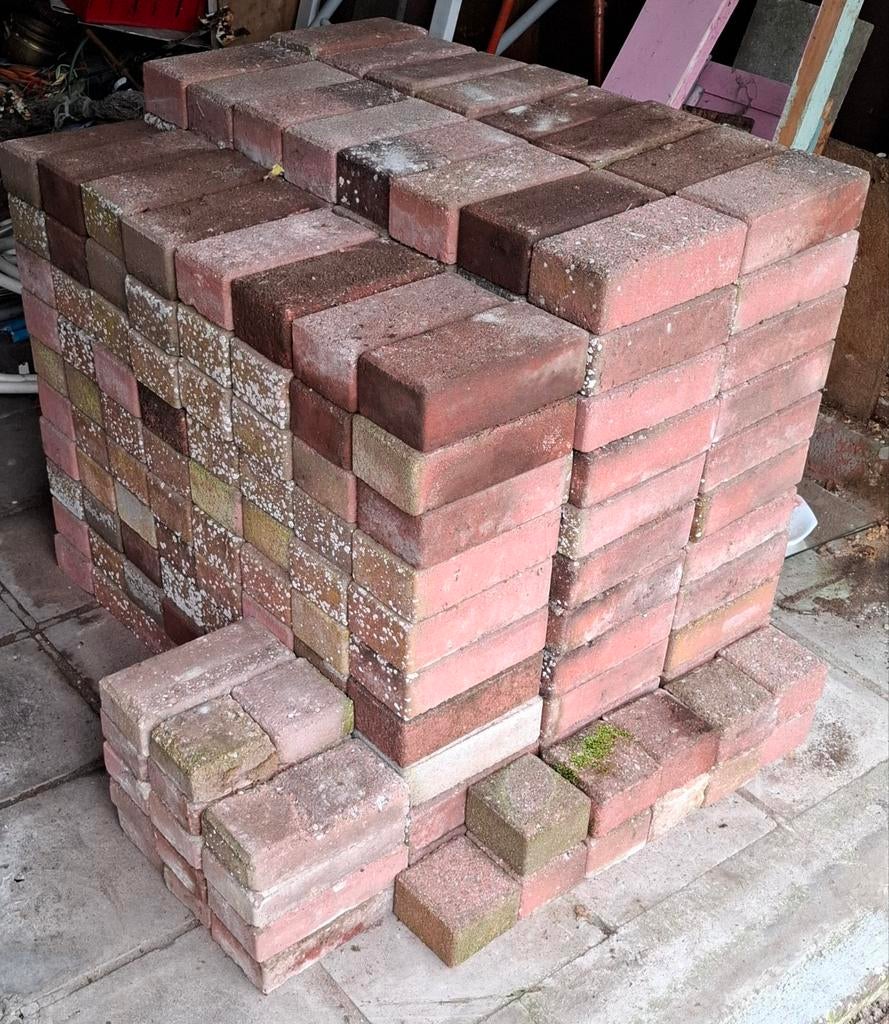 6m2 269 volledige en 13 halve klinkers 21,5lx10,5br6,5h, Ophalen, Gebruikt, Klinkers, 5 tot 10 m²