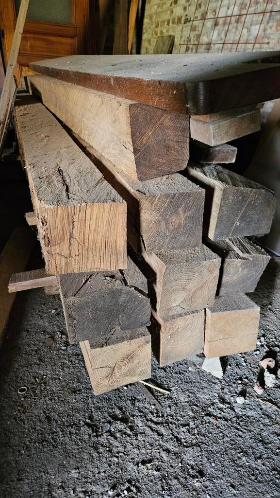 Poteaux en châtaignier, Jardin & Terrasse, Enlèvement, Poutres