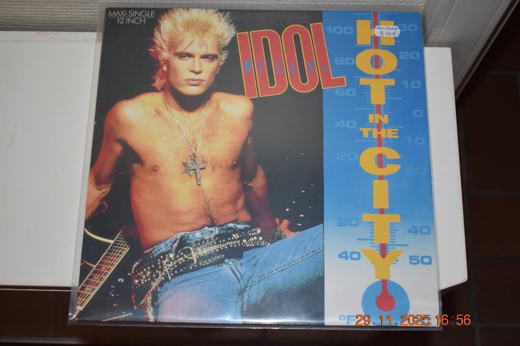 LP : Billy Idol - Hot in the City (Maxi Single 12 inch), Cd's en Dvd's, Vinyl | Rock, Ophalen of Verzenden, Gebruikt, 12 inch
