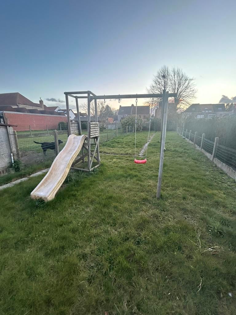 Glijbaan en schommel, Ophalen, Gebruikt, Glijbaan