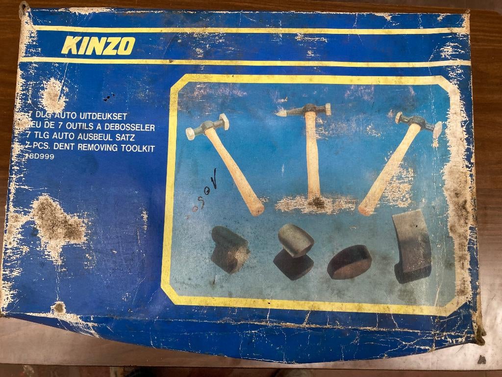 Kinzo uitdeukset / plaatwerk hamer set – 7 delig, Ophalen, Gebruikt