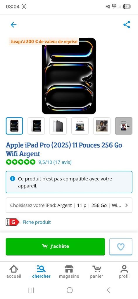 Apple ipad pro 11 pouces 2025 256gb wifi argent neuf scellé, Computers en Software, Apple iPads, 11 inch, Zilver, Apple iPad