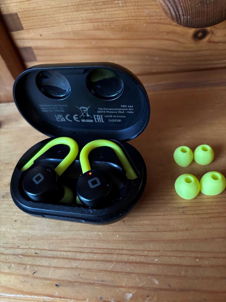 Ecouteur de sport TWS, IPX5 avec tour d’oreille, Enlèvement ou Envoi, Utilisé, Intra-auriculaires (In-Ear), Noir