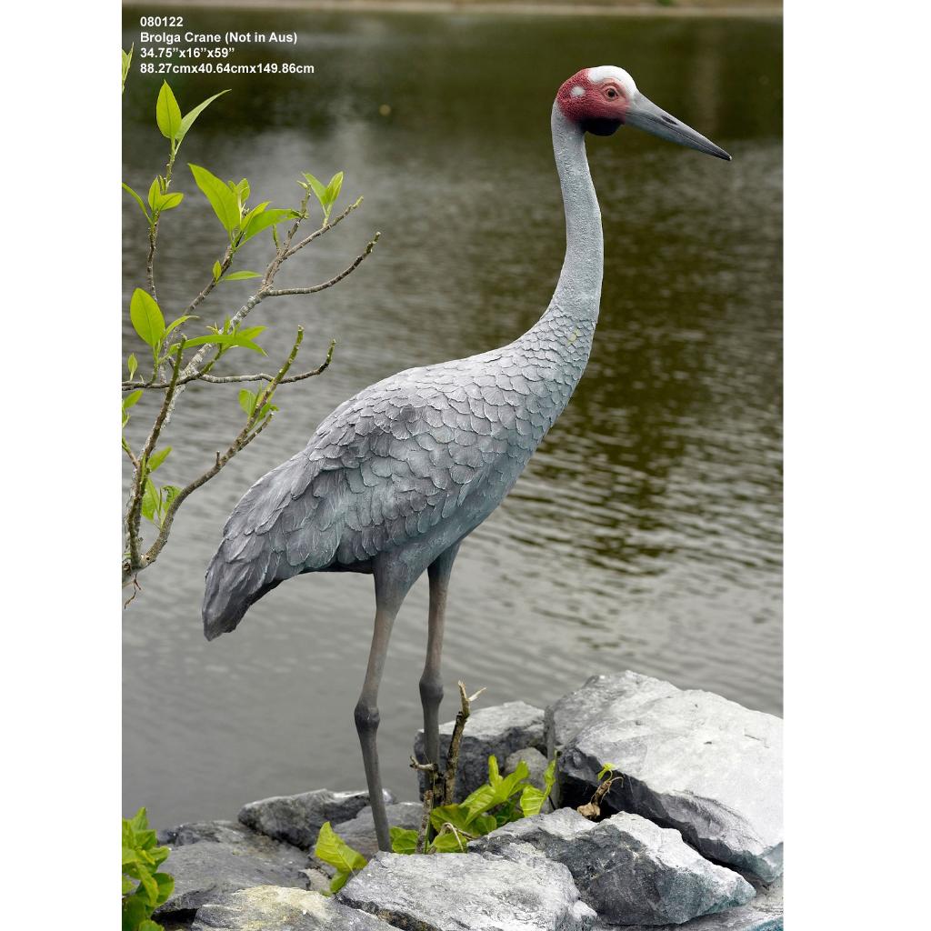 Brolga Crane — Statue de grue Hauteur 150 cm