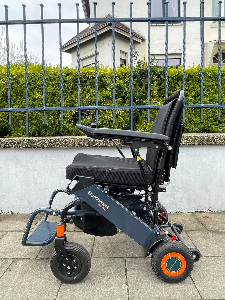Ergo Concept opvouwbare elektrische rolstoel in nieuwstaat, Diversen, Ophalen of Verzenden, Inklapbaar, Zo goed als nieuw, Elektrische rolstoel