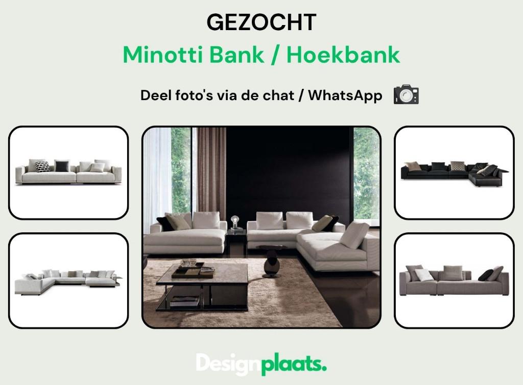 RECHERCHÉ : Minotti canapé / canapé d’angle — achat direct, Maison & Meubles, Enlèvement ou Envoi, Banc d'angle, Bankstel Bank Zetels Sofa Hoekbank Design bank