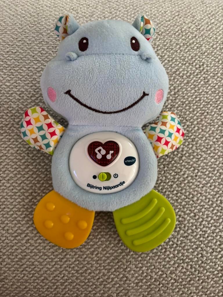 Vtech Bijtring nijlpaardje met muziek, Ophalen, Zo goed als nieuw
