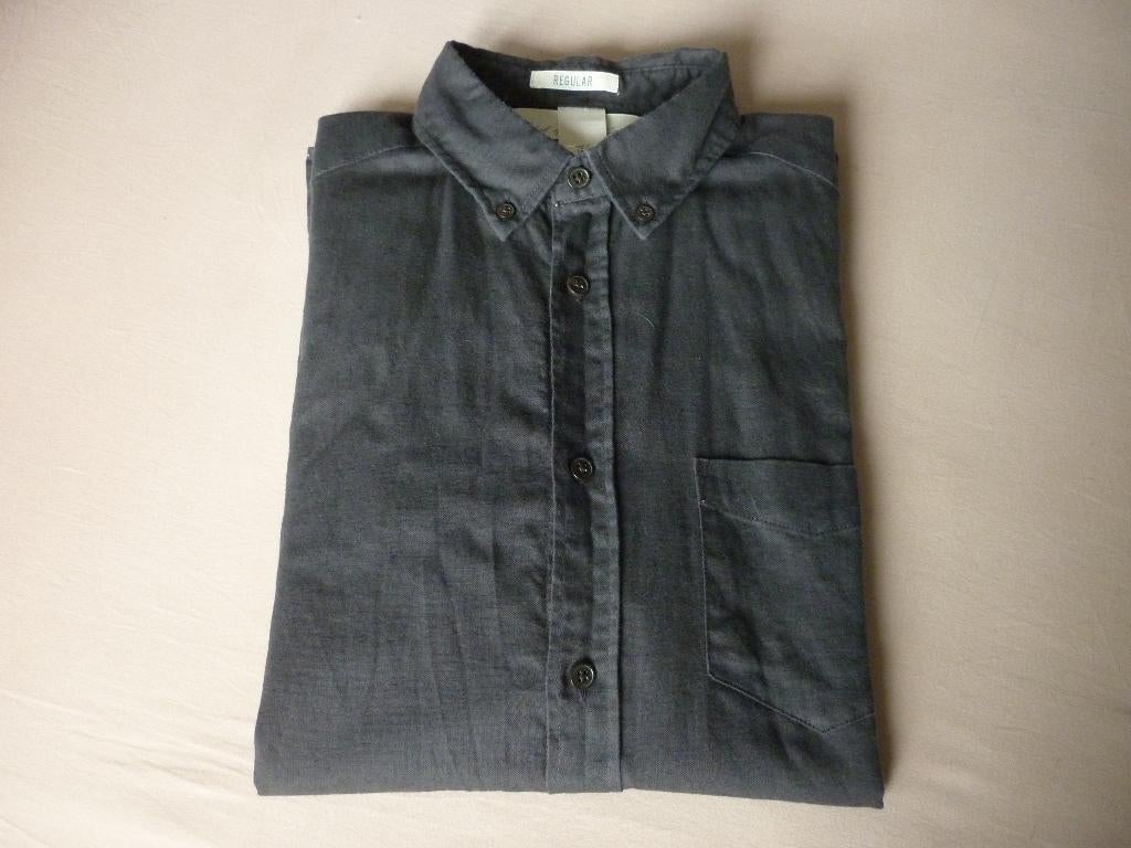 Overhemd Label of Graded Goods, Halswijdte 38 (S) of kleiner, Zo goed als nieuw, Grijs, Ophalen of Verzenden